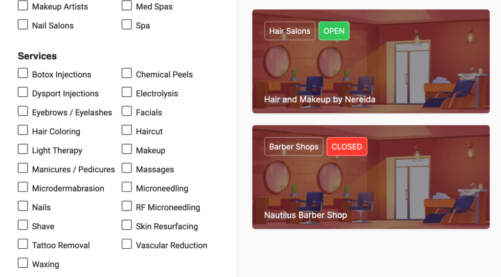 Screenshot of settings for MyListing Preview Card Open and Close button colors