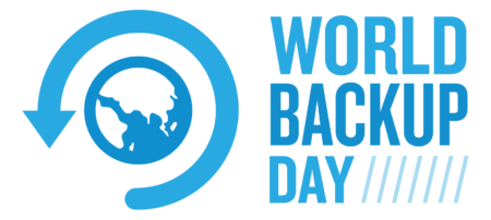 Globe with the words: World Backup Day