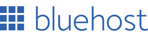 Logo for Bluehost web hosting