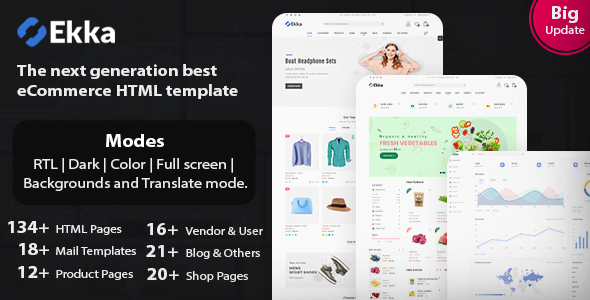 Ekka - Ecommerce HTML Template + Admin Dashboard