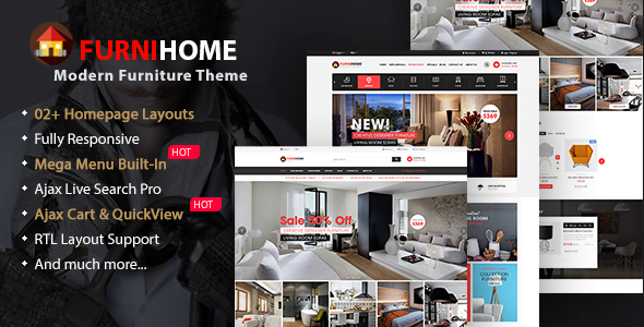 FurniHome - Furniture Shop WordPress WooCommerce Theme