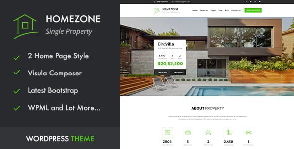 HOME ZONE - Single Property Real Estate WordPress Theme