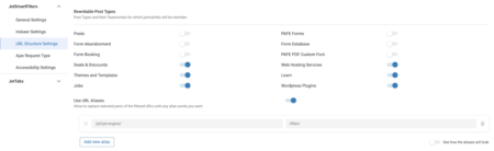 Crocoblock's JetSmartFilters URL aliases settings