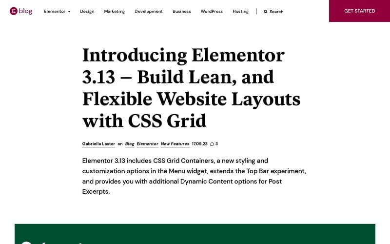 Elementor CSS Grid