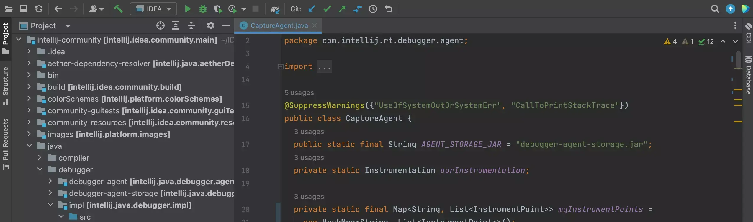 IntelliJ IDEA Code editor